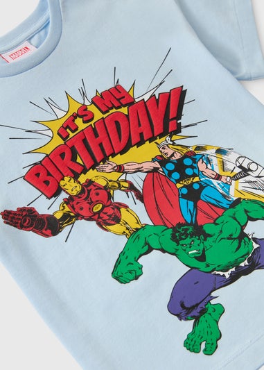 Marvel Boys Blue Birthday T-Shirt (1-7yrs)