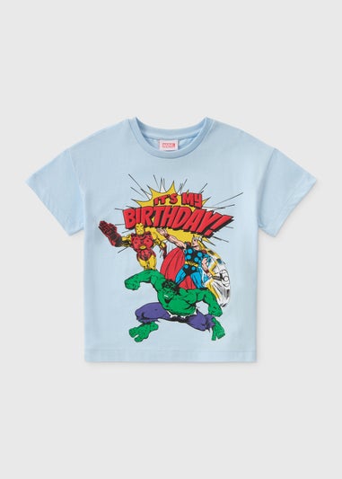 Marvel Boys Blue Birthday T-Shirt (1-7yrs)