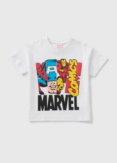 Marvel Boys White Comic T-Shirt (1-7yrs)