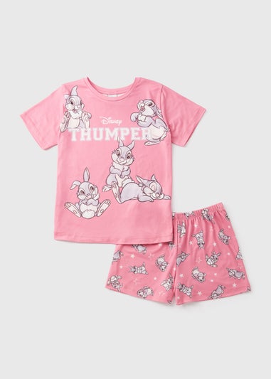 Disney Kids Pink Thumper Top & Shorts Pyjama Set (3-13yrs)