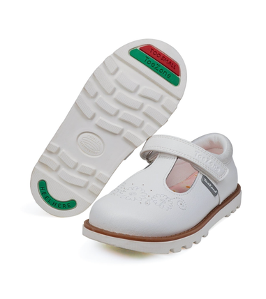 ToeZone White Ivy Summer Shoe (Younger 6- Older 12)