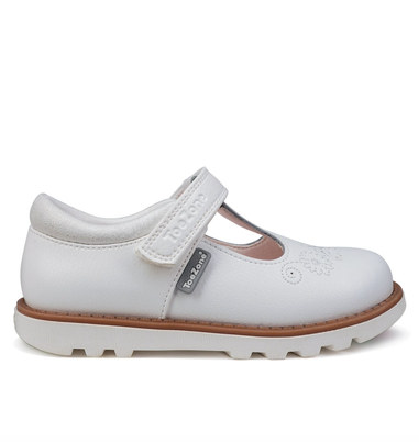 ToeZone White Ivy Summer Shoe (Younger 6- Older 12)