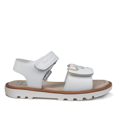 ToeZone White Darcy Unicorn Themed Sandal (Younger 6- Older 12)