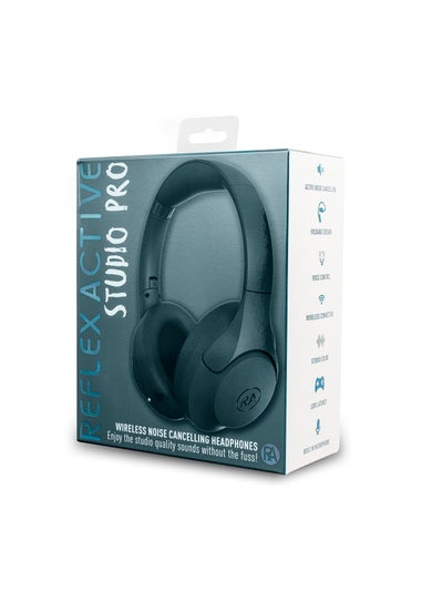 Reflex Active Teal Wireless Noise Cancelling Headphones With Case