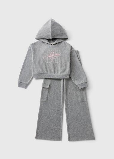 Girls Grey Soft Touch Hoodie & Trouser Set (7-15yrs)