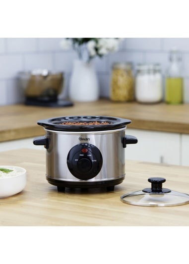 Swan Stainless Steel Slow Cooker (1.5L)