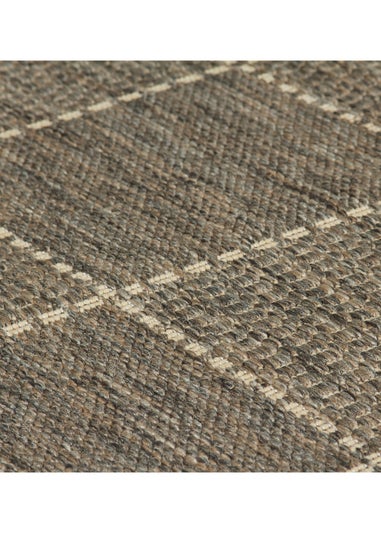 Homemaker Grey Check Gel Flatweave Rug