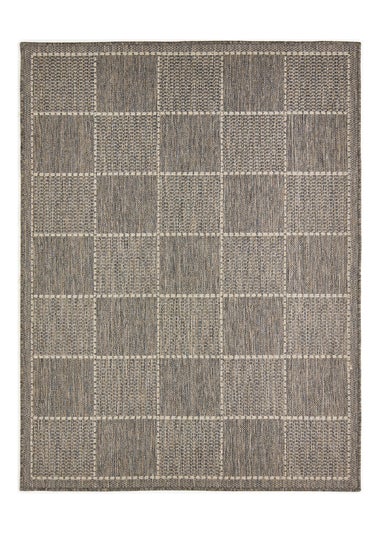 Homemaker Grey Check Gel Flatweave Rug