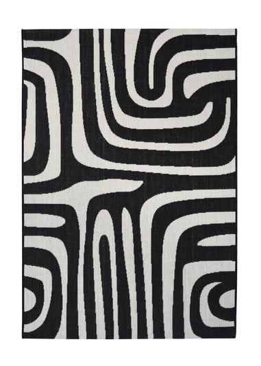 Homemaker Compass Monochrome Zebra Rug