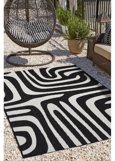 Homemaker Compass Monochrome Zebra Rug