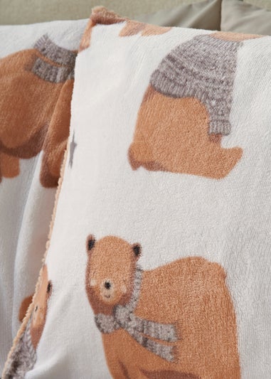 Natural Bear Fleece Duvet Set