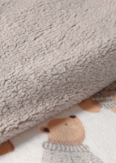 Natural Bear Fleece Duvet Set