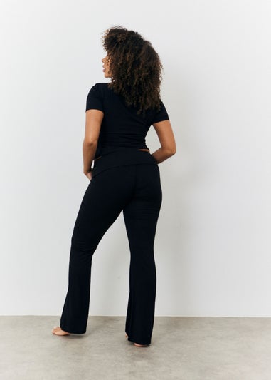 In The Style Black Flared Trousers