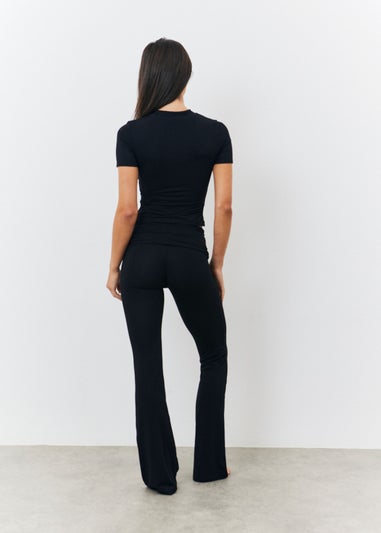 In The Style Black Flared Trousers