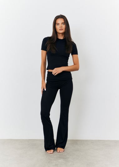 In The Style Black Flared Trousers