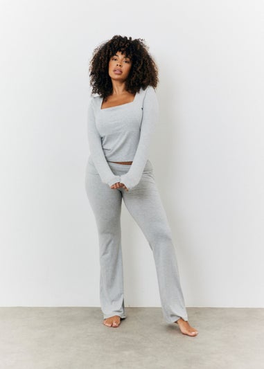 In The Style Grey Flare Trousers