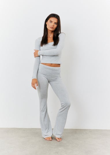 In The Style Grey Flare Trousers