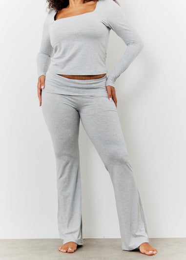 In The Style Grey Flare Trousers