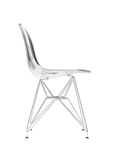 Aura Calama Clear/Silver Legs Dining Chair (Pack Of 2)