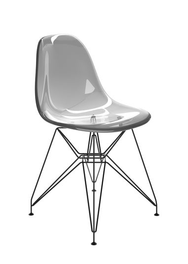 Aura Calama Smoked Black/Black Legs Dining Chair (Pack Of 2)