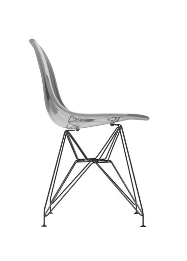 Aura Calama Smoked Black/Black Legs Dining Chair (Pack Of 2)