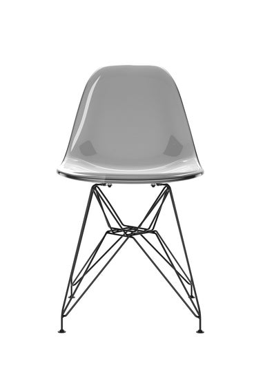 Aura Calama Smoked Black/Black Legs Dining Chair (Pack Of 2)