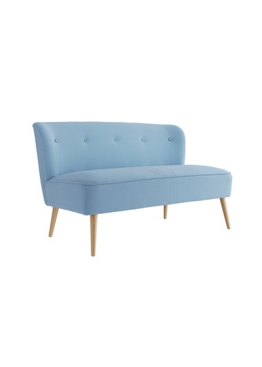 Aura Linda Cornflower Blue/Blonde Wood 2 Seater Sofa