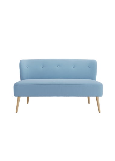 Aura Linda Cornflower Blue/Blonde Wood 2 Seater Sofa