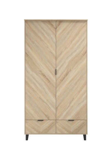 Aura Sorgente Chevron 2 Door Wardrobe (2 Packs)