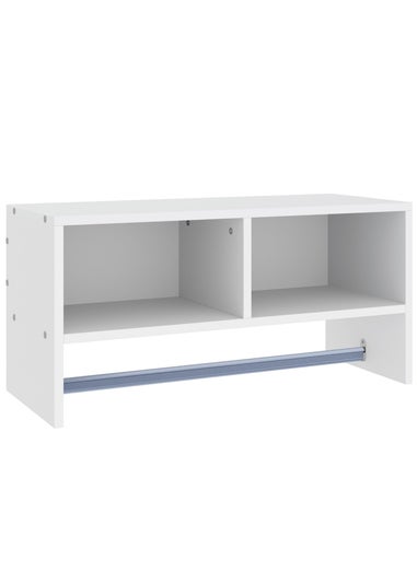 HOMCOM White Wall Mounted Storage (72cm x 29cm x 35cm)