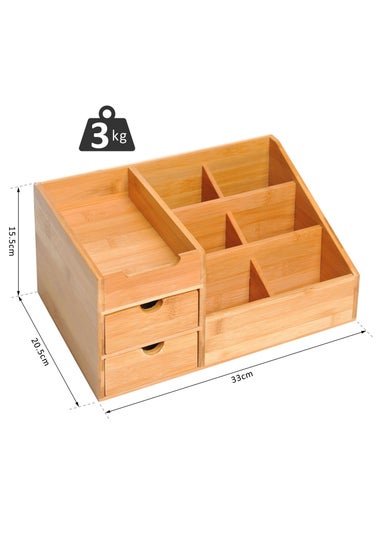 HOMCOM Natural Organiser Holder Storage (33cm x 205cm x 155cm)