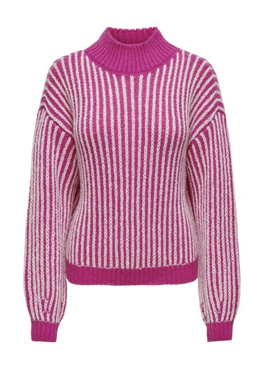 JDY Pink High Neck Jumper