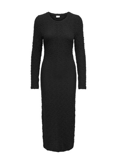 JDY Black Textured Midi Dress