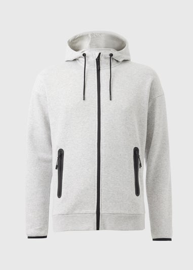 Souluxe Grey Tech Zip Up Hoodie