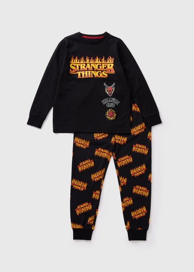 Stranger Things Boys Black Pyjama Set (7-13yrs)