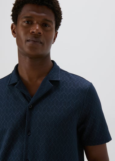 Navy Textured Shirt