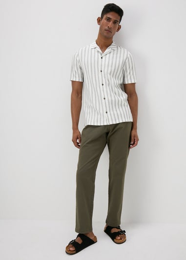 Ecru Stripe Textured Shirt