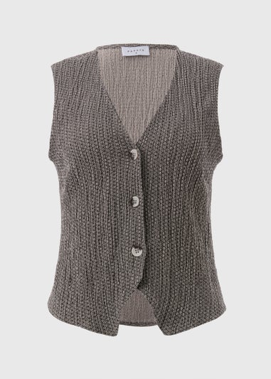 Grey Textured Co Ord Waistcoat