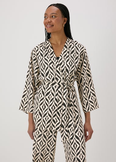 Monochrome Pattern Kimono