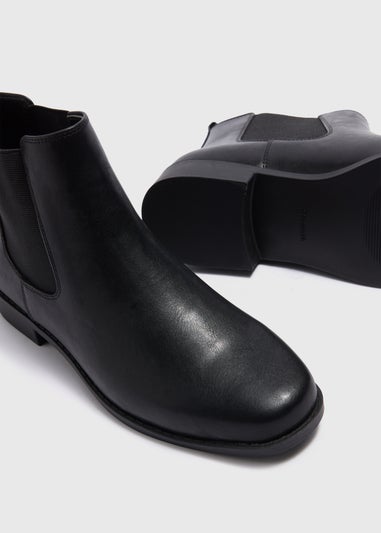 Black Wide Fit Chelsea Boots