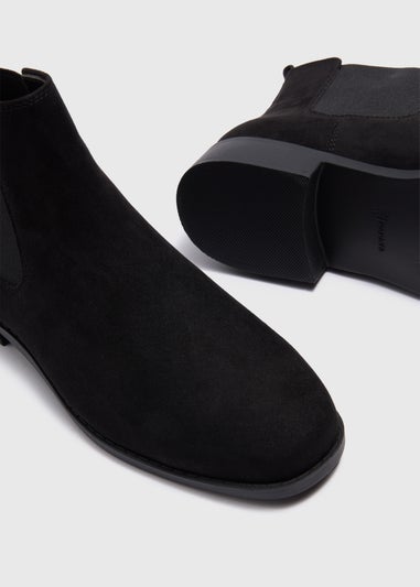 Black Wide Fit Chelsea Boots