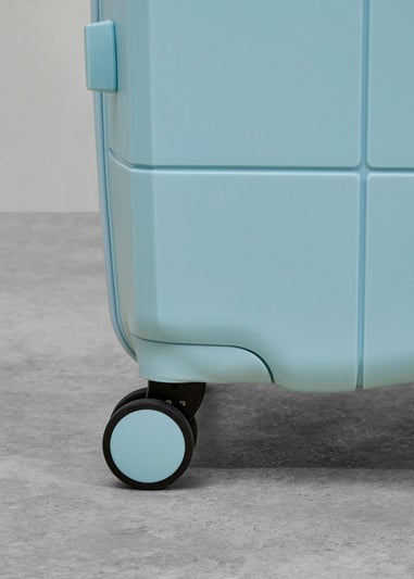 Rock Pastel Blue Pixel Suitcase