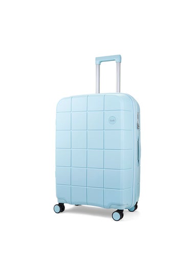 Rock Pastel Blue Pixel Suitcase