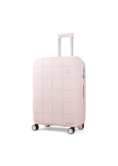 Rock Pastel Pink Pixel Suitcase