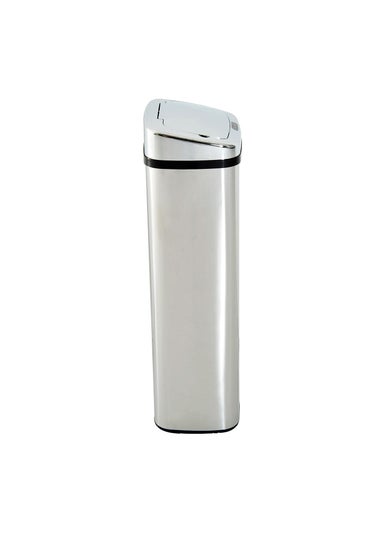 HOMCOM Silver Sensor Dustbin (33cm x 25cm x 84cm 50L)