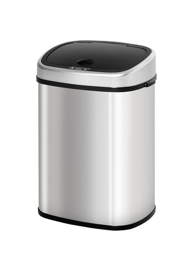 HOMCOM Chrome Sensor Dustbin Touchless Trash Can