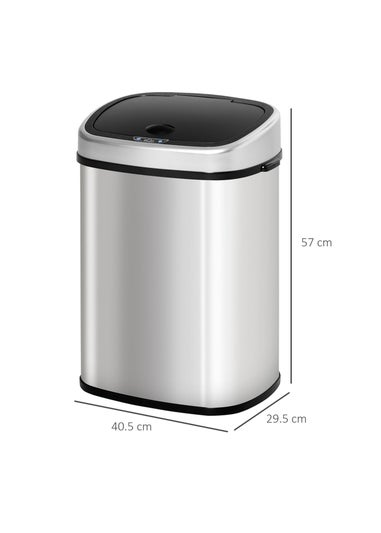 HOMCOM Chrome Sensor Dustbin Touchless Trash Can