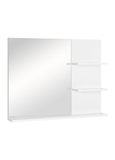 kleankin White Wall Mount Vanity Mirror (60cm x 10cm x 48cm)