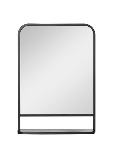 HOMCOM Black Rectangle Wall Mirror (70cm x 50cm x 10.2cm)