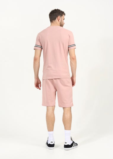 Brave Soul Dusty Pink T-Shirt and Shorts Set